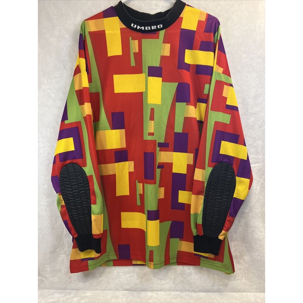 Vintage 90s Umbro Template Jersey Goalkeeper Goalie Shirt Mens XL Made In USA